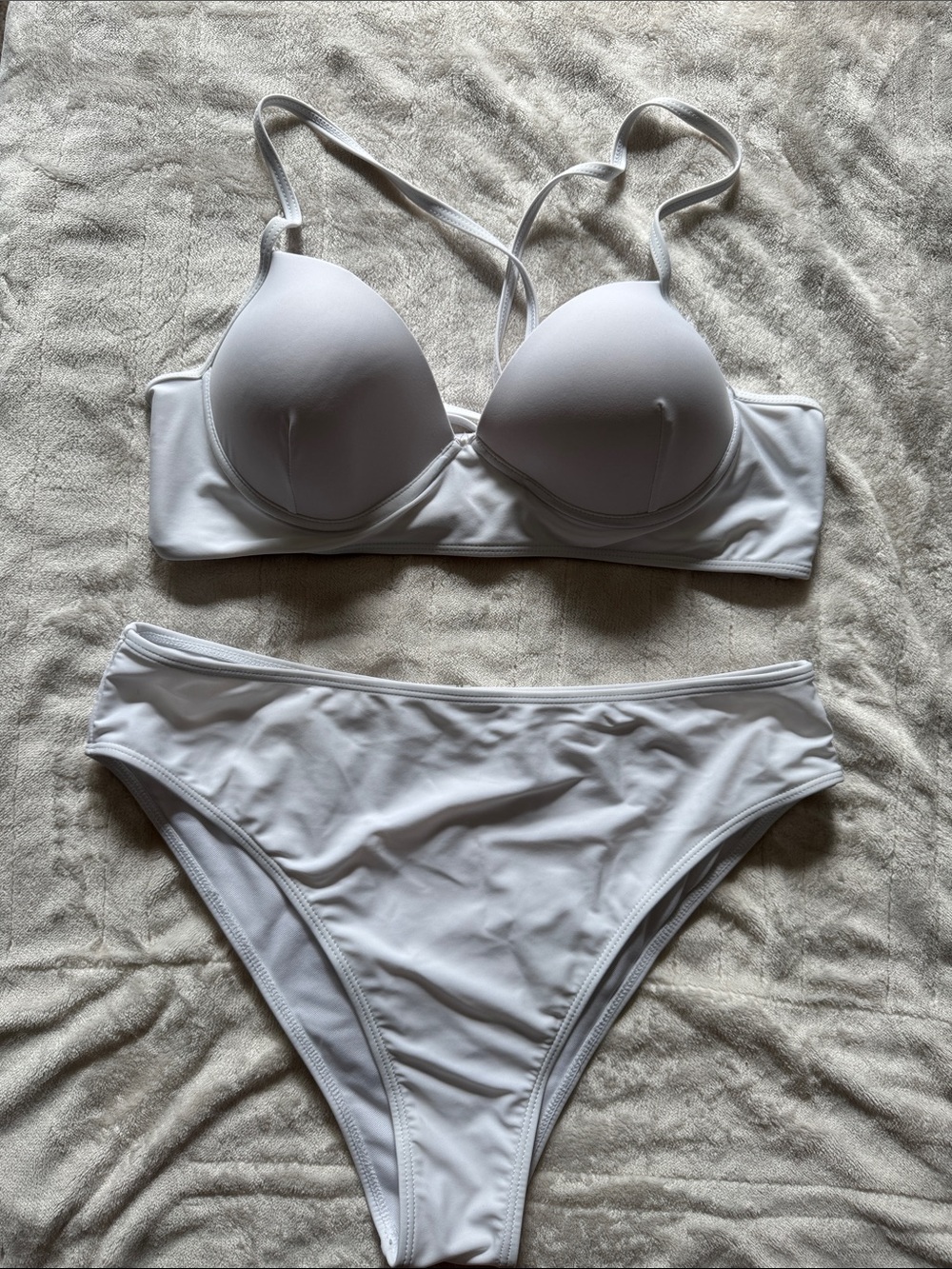 SHEIN White Padded Bikini Set - Women's Two-Piece Swimwear